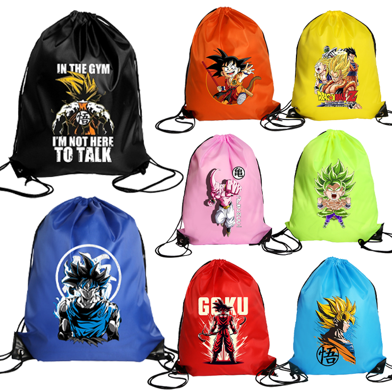 Drawstring Gym Bag - Dragons Ball Drawstring Bags Goku Anime