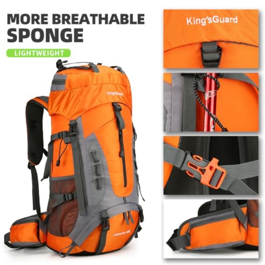 60L Hiking Backpack for Men an – обзор и цена Rain Cover Backpack