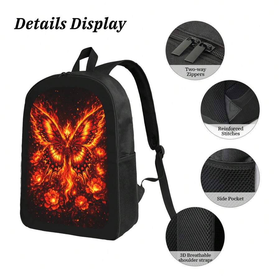 Flame Phoenix Butterfly Backpa – обзор и цена Fashion Backpack Women