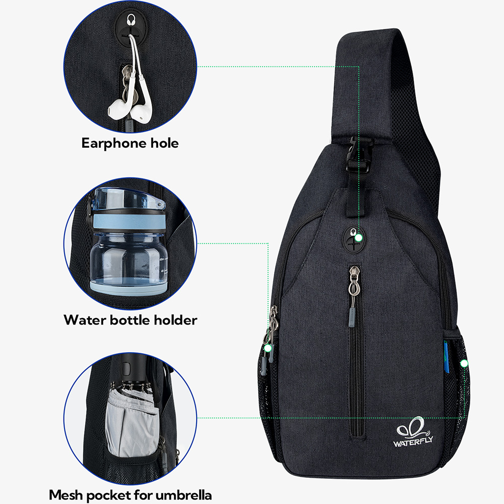 WATERFLY Crossbody Sling Bag C – обзор и цена Sling Backpack Shoulder