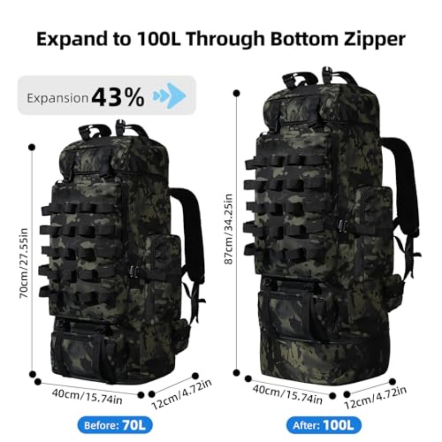 70L/100L Camping Hiking Backpa – обзор и цена Rain Cover Backpack