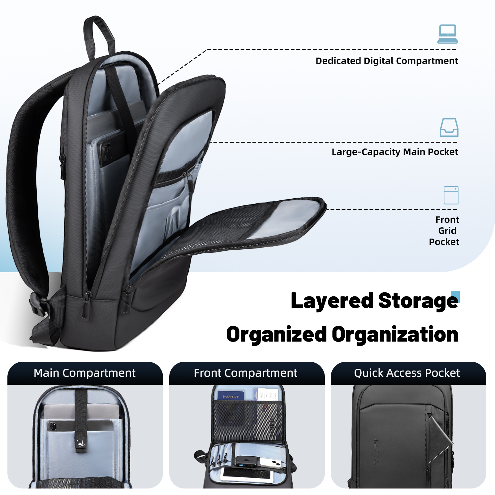 HK Lightweight Men's Business  – обзор и цена Laptop Backpack 15.6