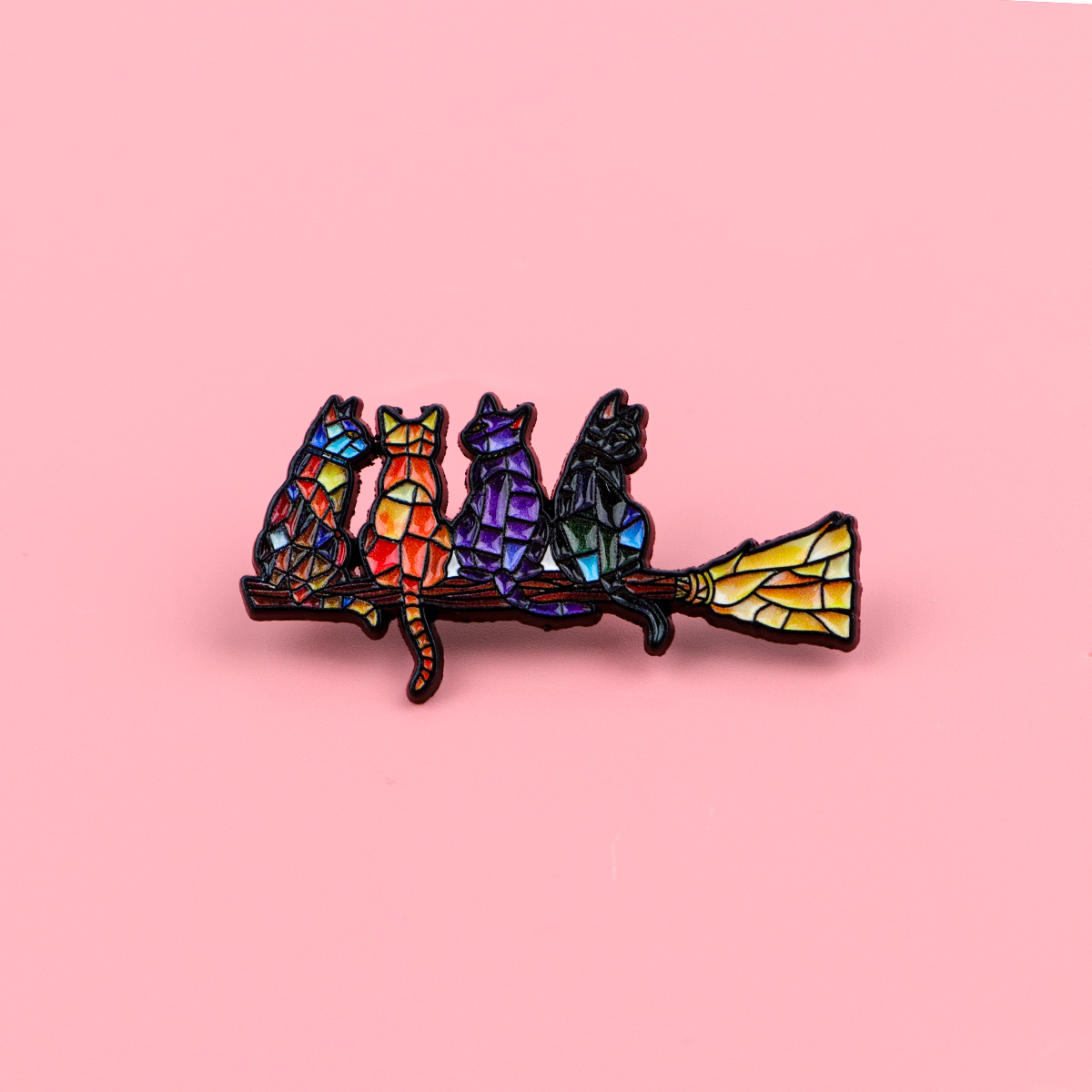 Colorful Cat Enamel Pin Witch  – обзор и цена Fashion Backpack Women