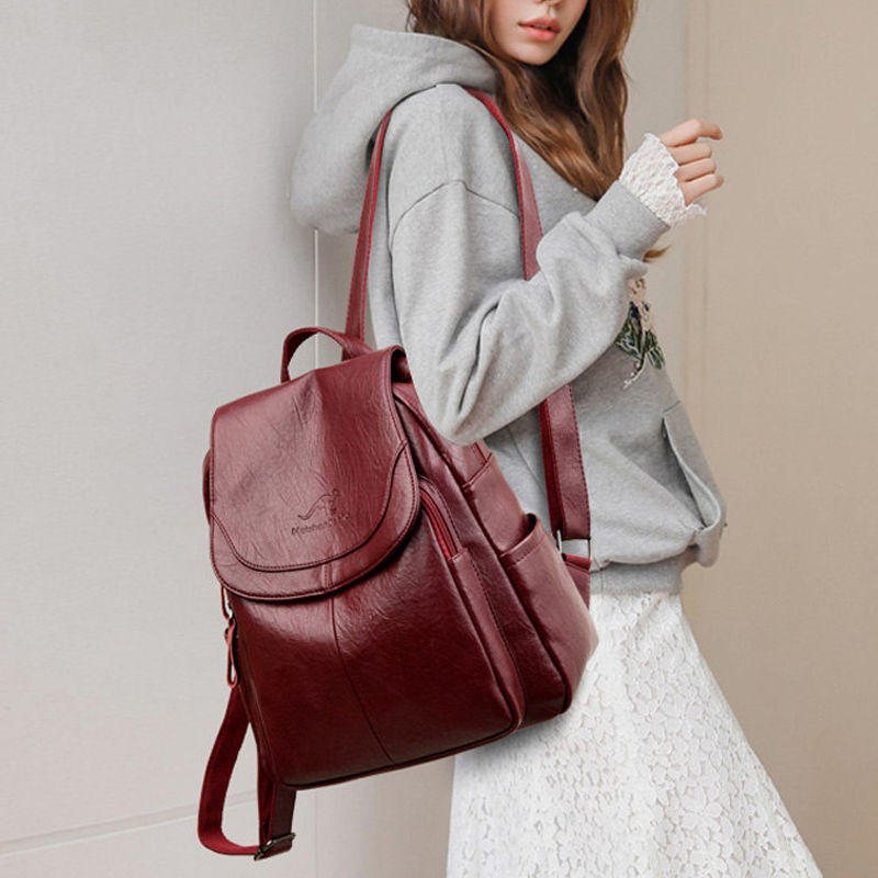 9 Color Women Soft Leather Bac – обзор и цена Leather Backpack Vintage