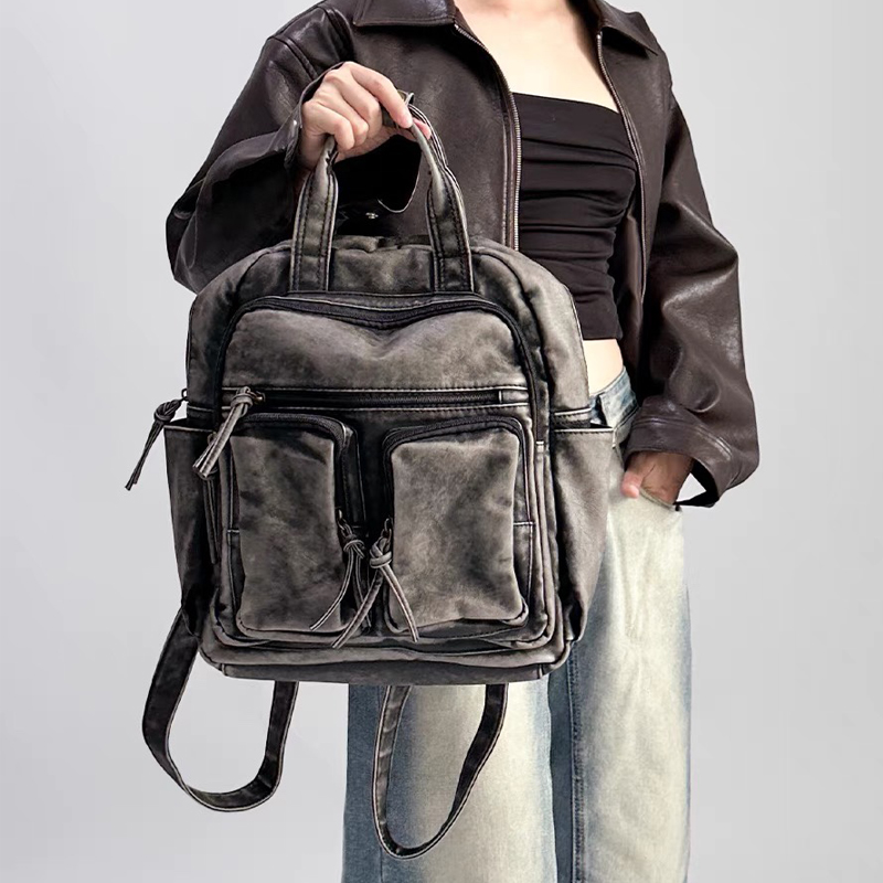 Luxury Soft Washed Pu Leather  – обзор и цена Leather Backpack Vintage