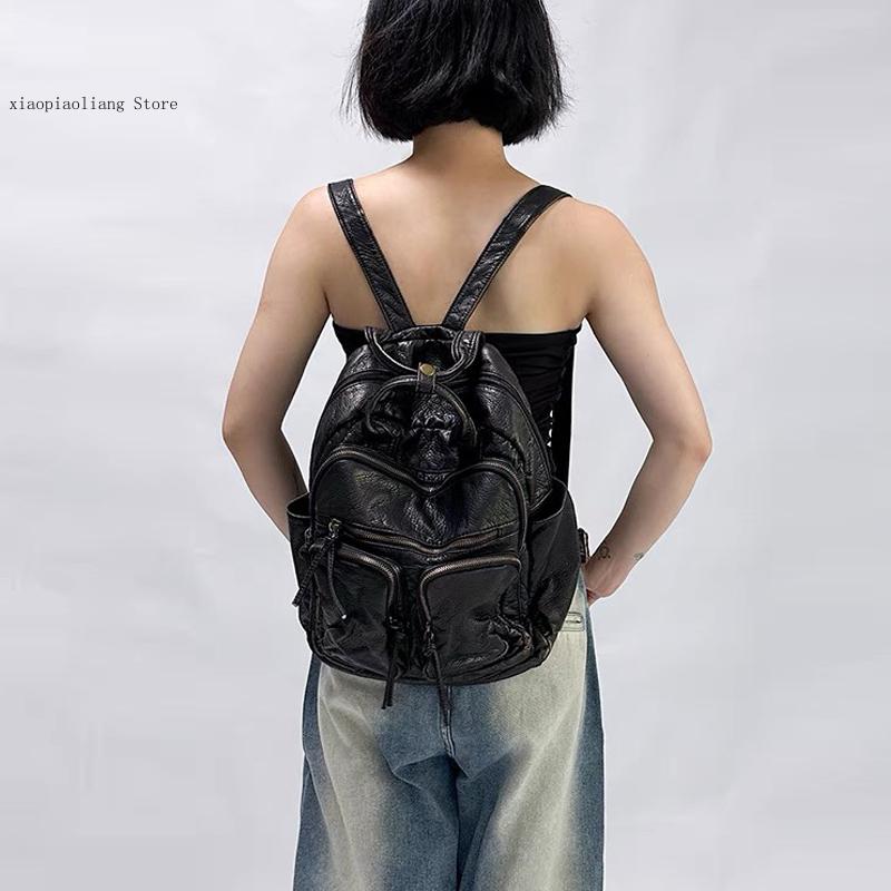 Luxury Soft Washed Pu Leather  – обзор и цена Leather Backpack Vintage