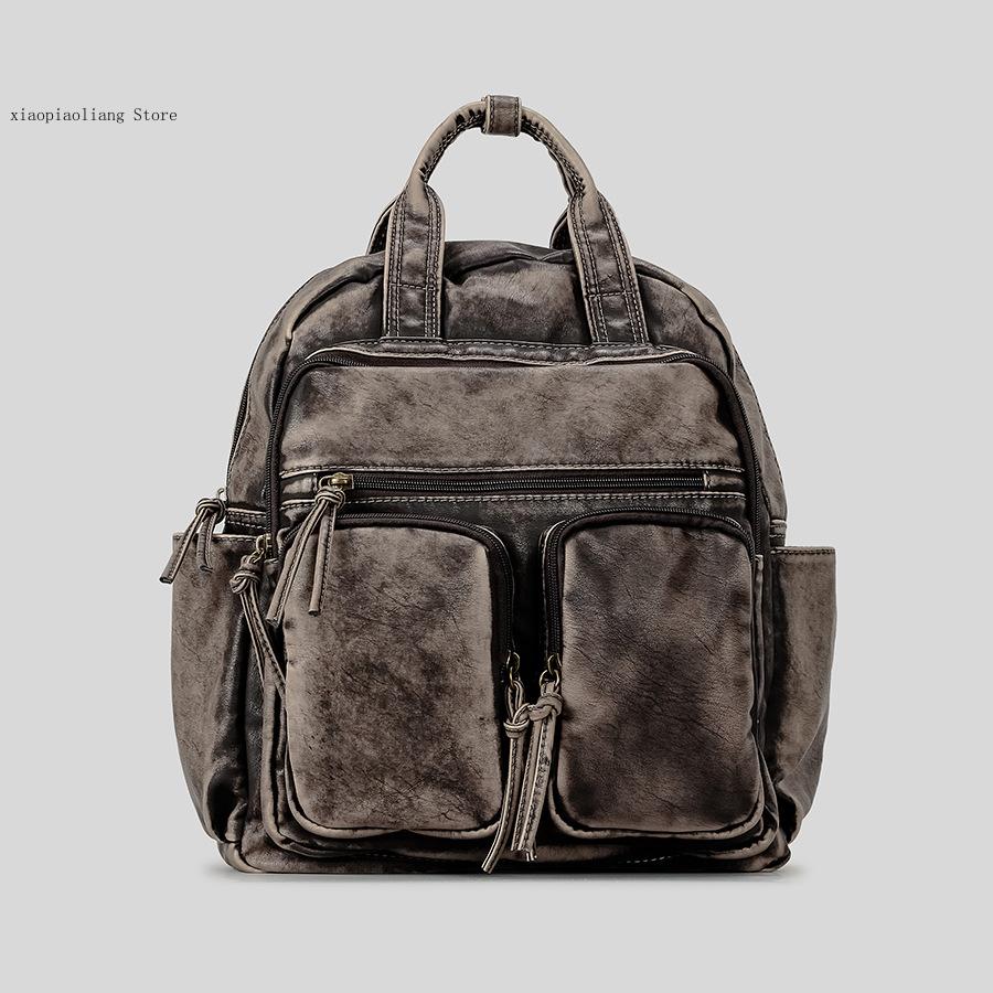Luxury Soft Washed Pu Leather  – обзор и цена Leather Backpack Vintage