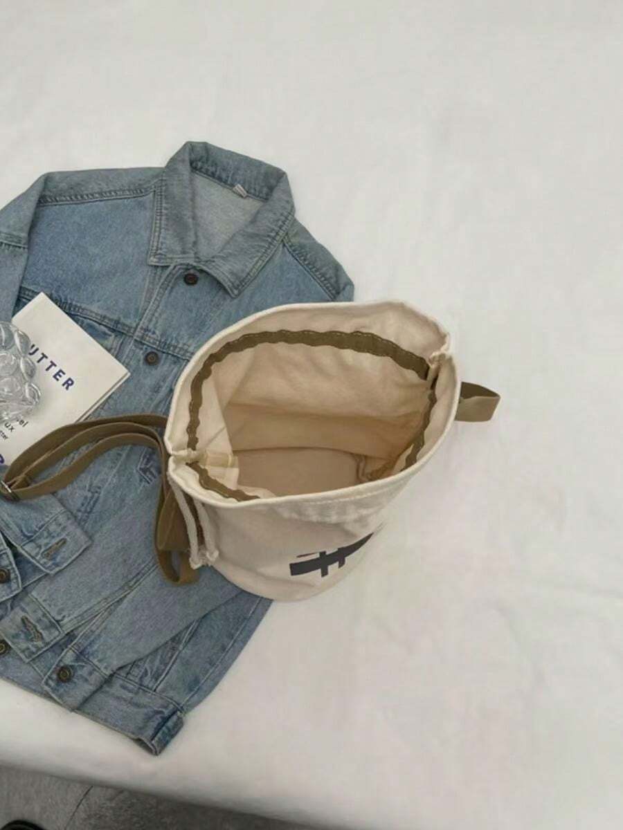 Black Canvas Drawstring Crossb – обзор и цена Canvas Backpack Casual