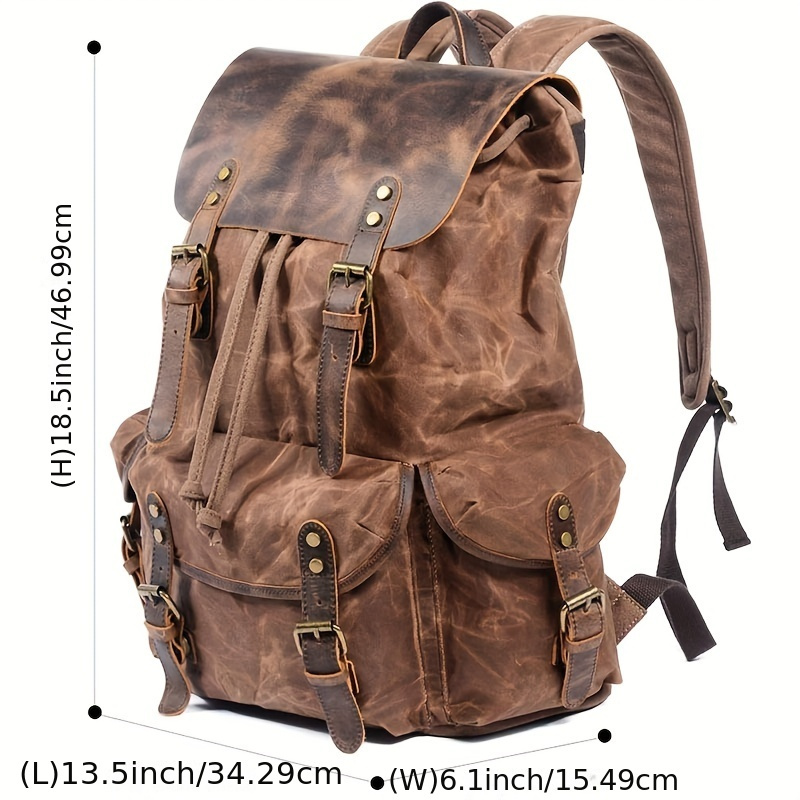 Vintage Men'S Leather Backpack – обзор и цена Canvas Backpack Casual