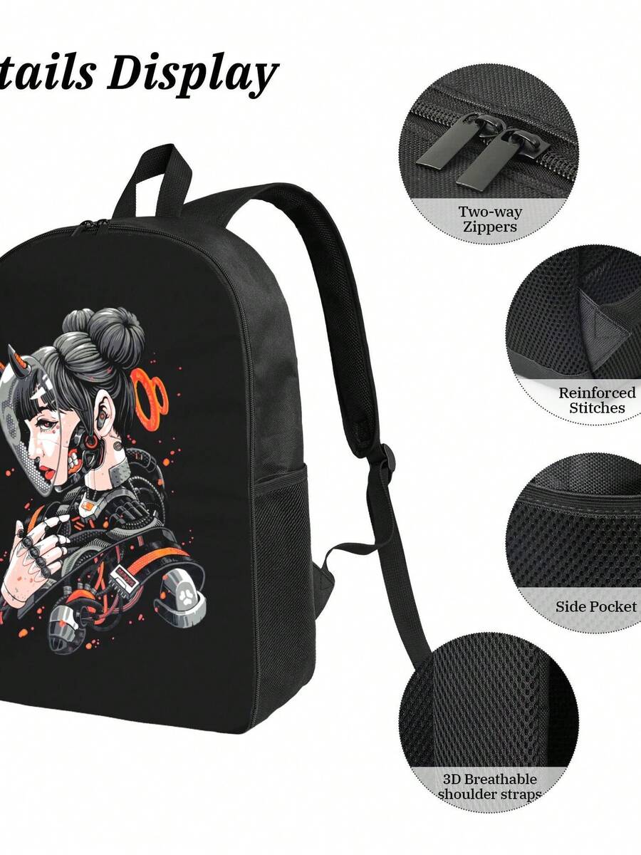 Cyberpunk Cyborg Girl Waterpro – обзор и цена Travel Backpack Anti Theft