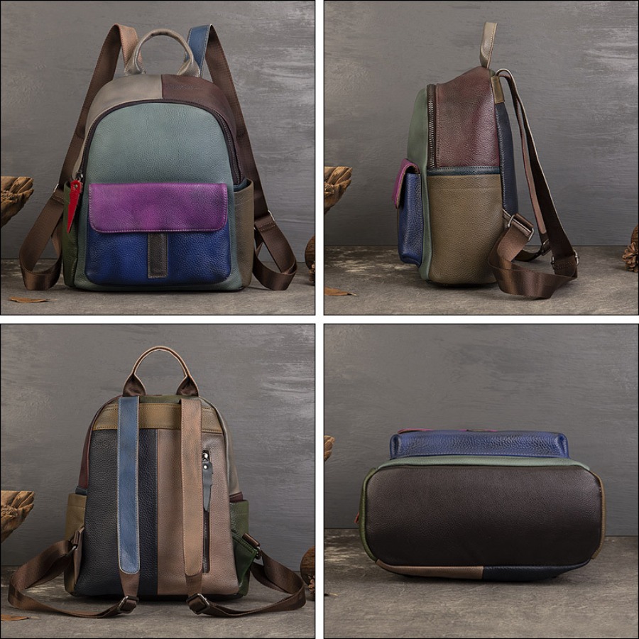 【New Arrival】 Vintage Color Bl – обзор и цена Leather Backpack Vintage