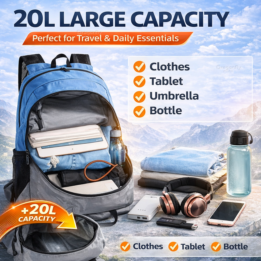 20L Foldable Motorcycle Backpa – обзор и цена Foldable Backpack Small