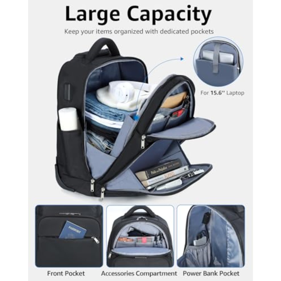 Rolling Backpack 30L Travel La – обзор и цена Laptop Backpack 15.6