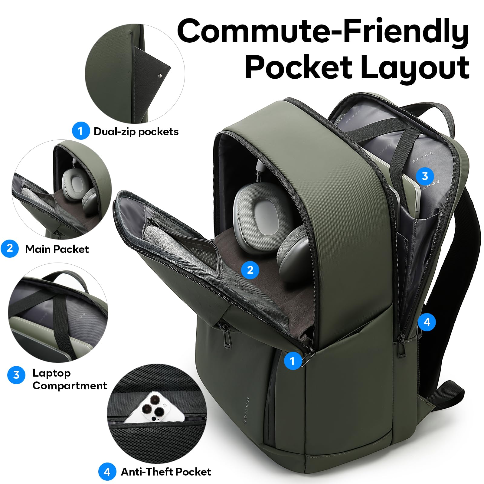 BANGE Fashion Simple Design Wo – обзор и цена Travel Backpack Anti Theft
