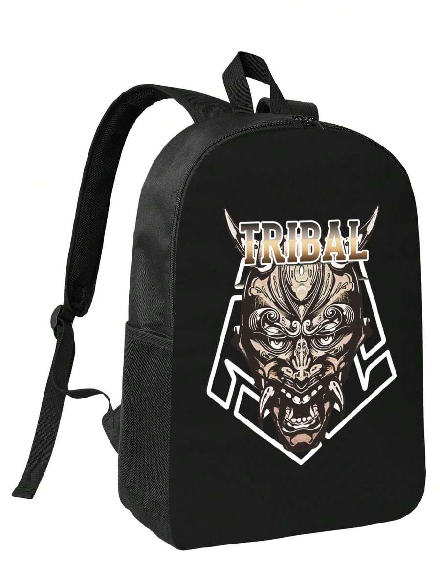 Tribal Demon Print Waterproof  – обзор и цена Travel Backpack Anti Theft