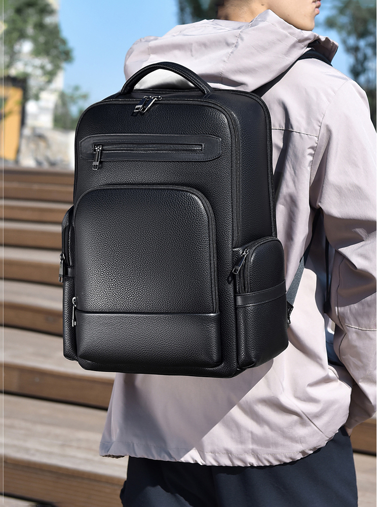 Men's Fashion Backpack PU Leat – обзор и цена Laptop Backpack 15.6