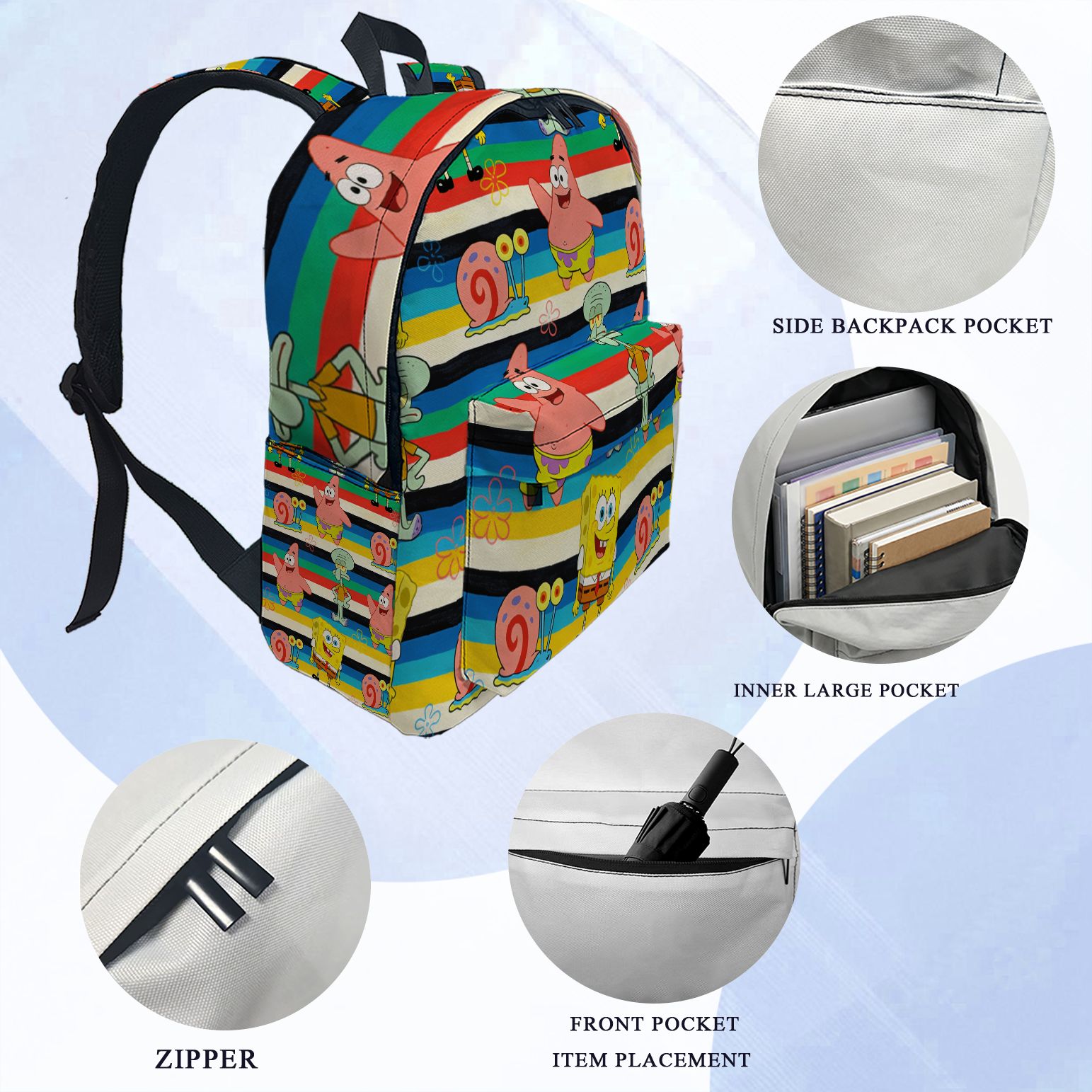 SpongeBob SquarePants Striped  – обзор и цена School Backpack Teen
