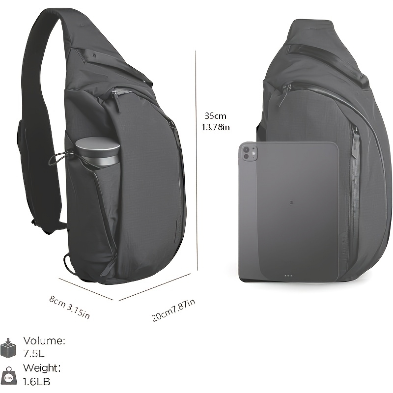 Right Shoulder Chest bag  7.5L – обзор и цена Sling Backpack Shoulder