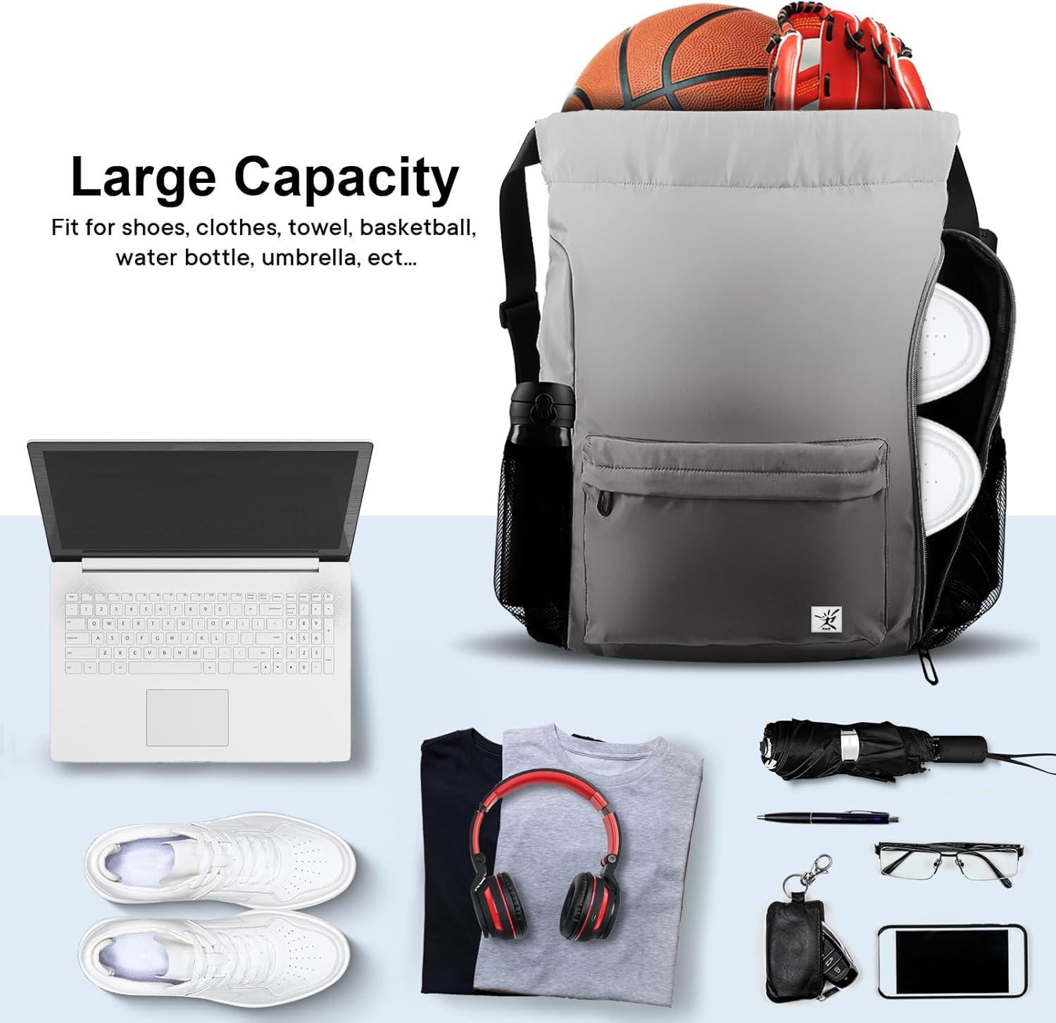 Drawstring Backpack with Mesh  – обзор и цена Drawstring Gym Bag