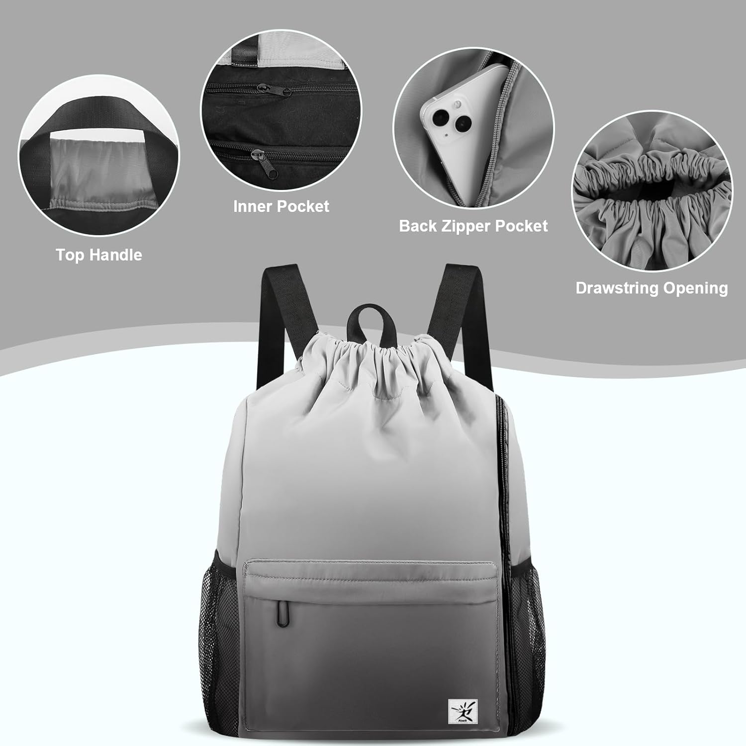 Drawstring Backpack with Mesh  – обзор и цена Drawstring Gym Bag