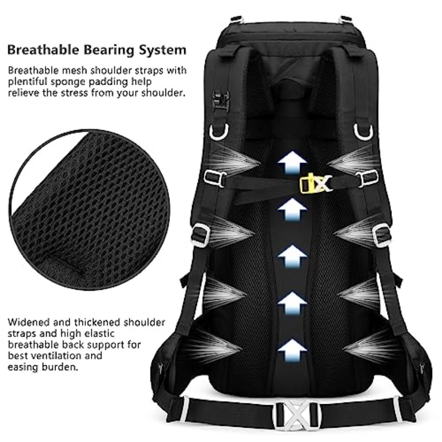 50L Hiking Backpack Men Campin – обзор и цена Rain Cover Backpack