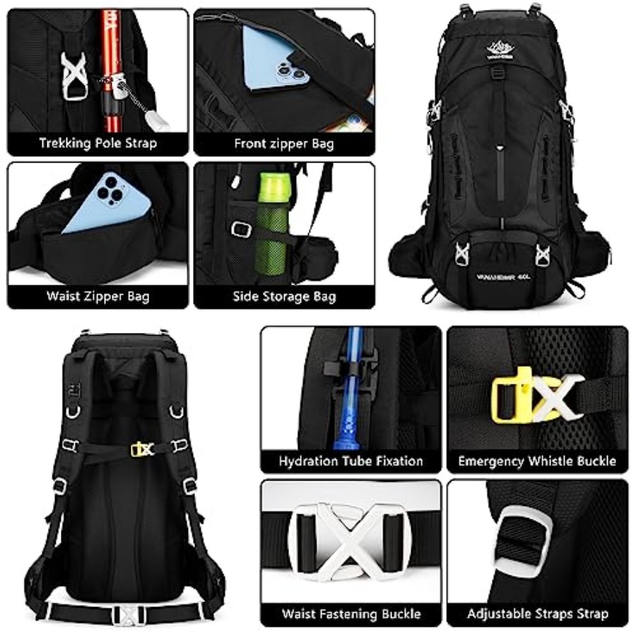 50L Hiking Backpack Men Campin – обзор и цена Rain Cover Backpack