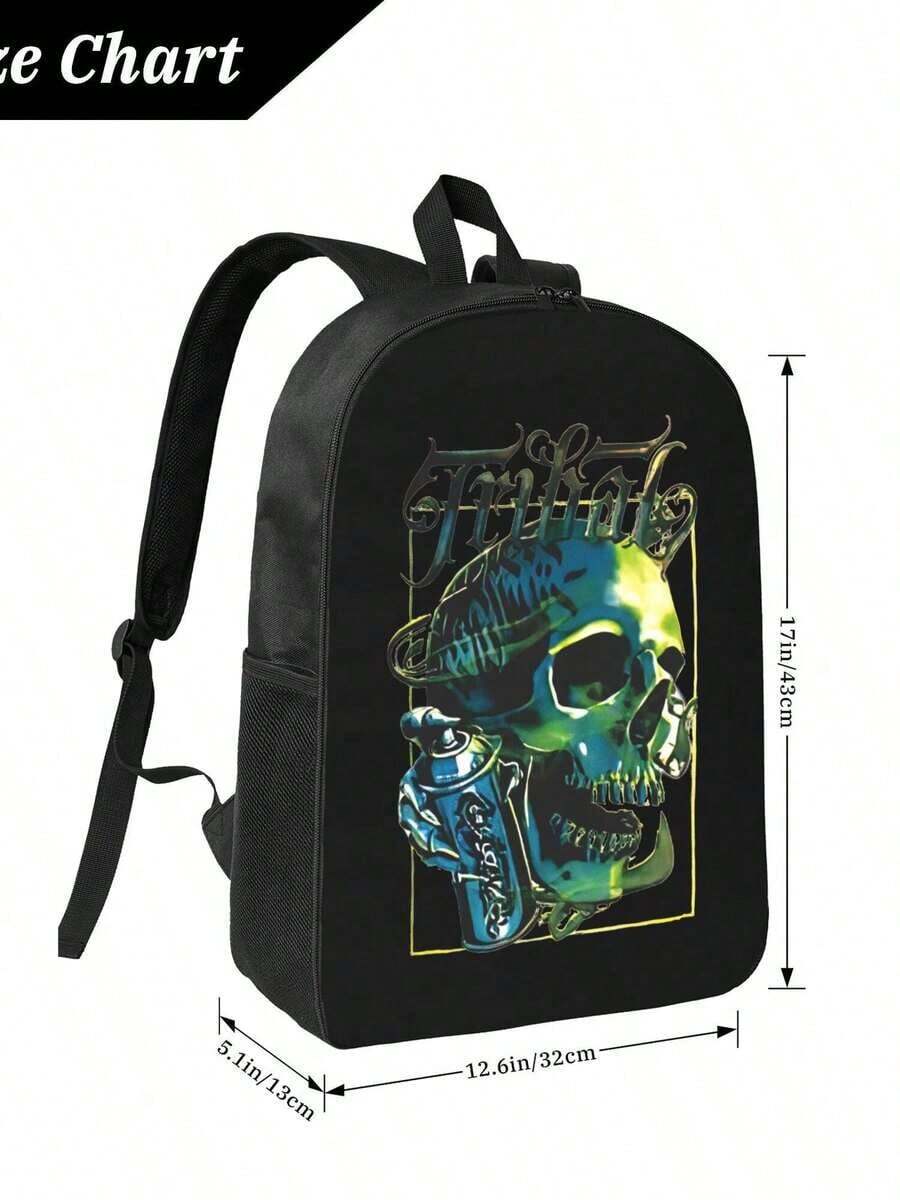 Graffiti Skull Waterproof Back – обзор и цена Travel Backpack Anti Theft