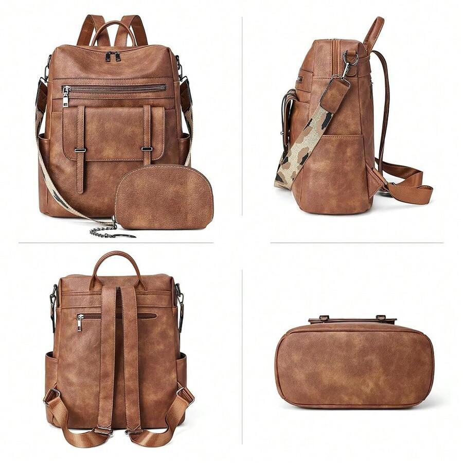 Women Fashion Vintage Brown PU – обзор и цена Leather Backpack Vintage