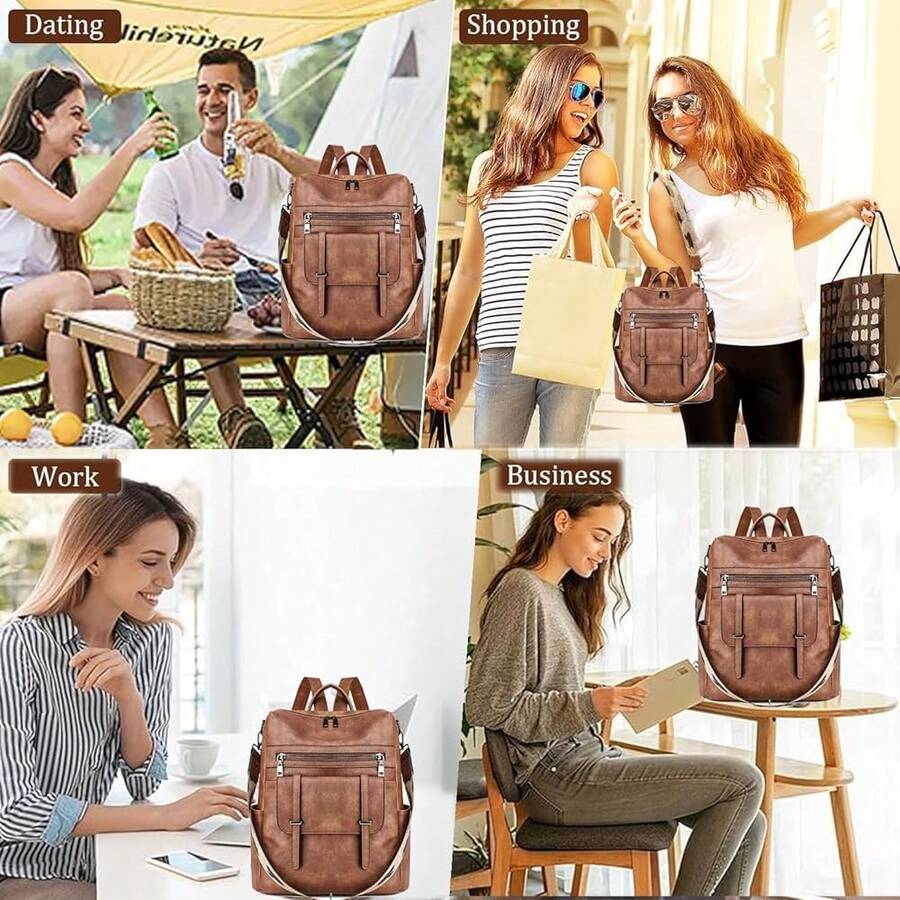 Women Fashion Vintage Brown PU – обзор и цена Leather Backpack Vintage