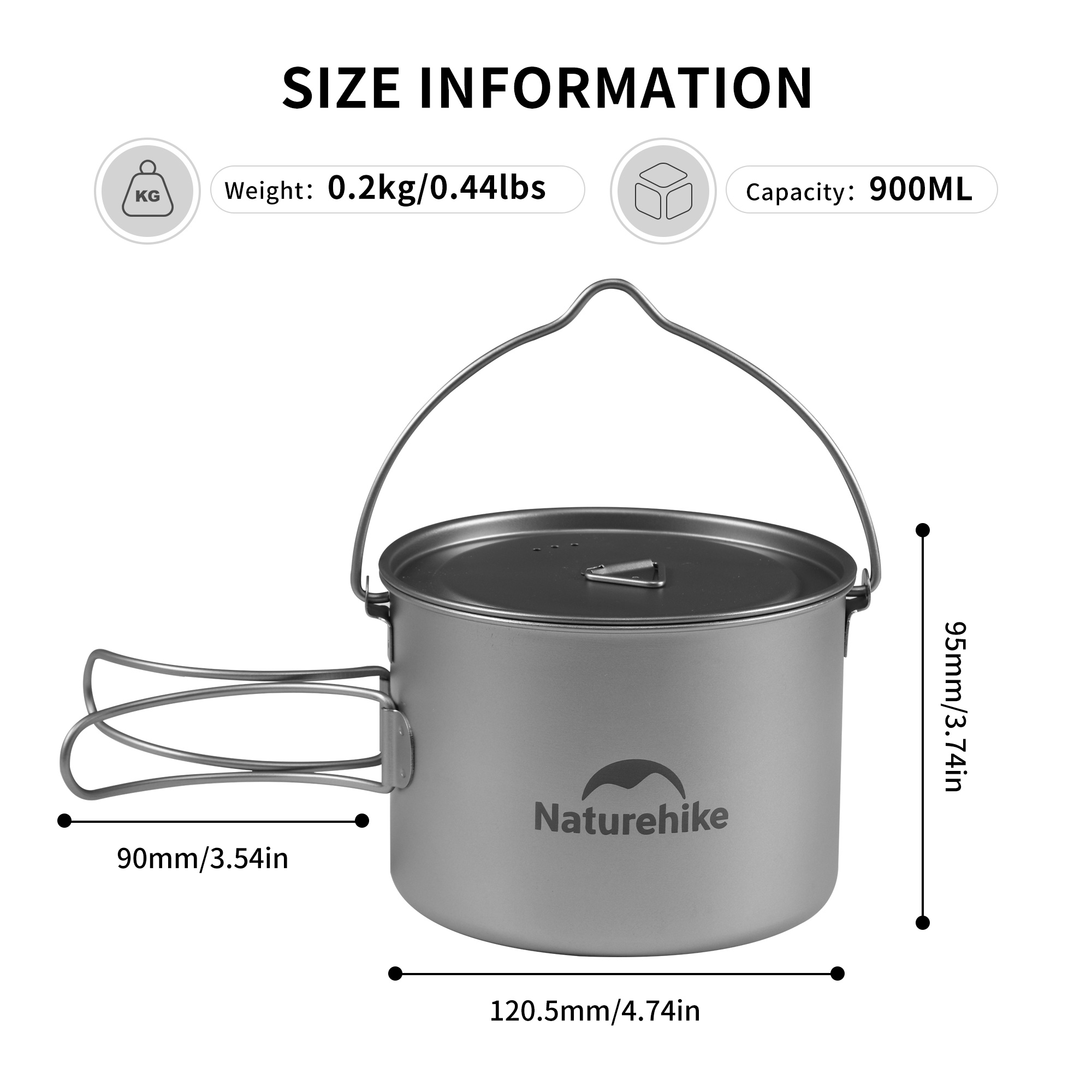 Naturehike 900ml Titanium Pot  – обзор и цена Foldable Backpack Small