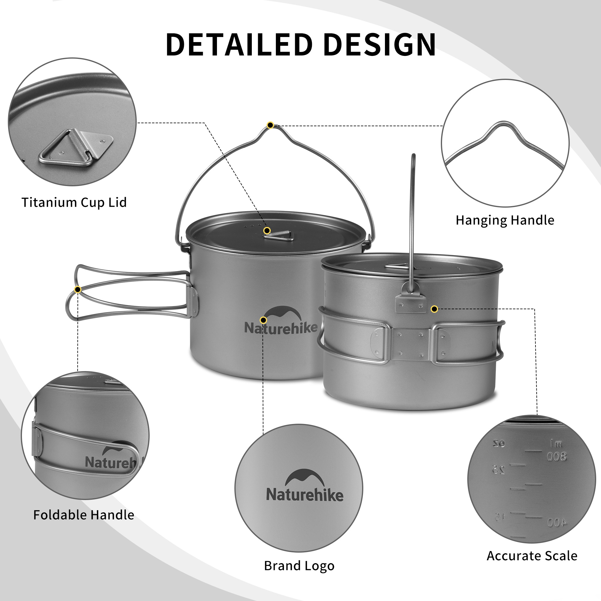 Naturehike 900ml Titanium Pot  – обзор и цена Foldable Backpack Small
