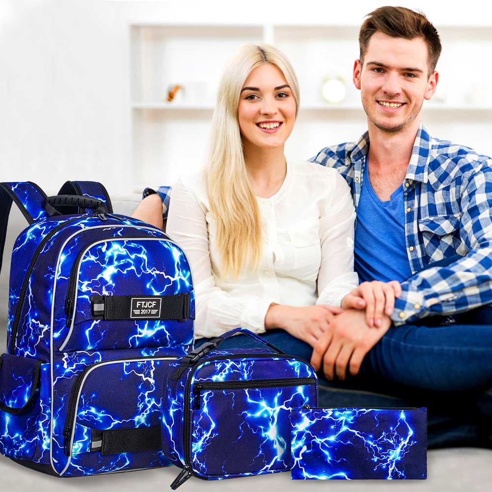 3PCS Lightning boys Backpack,  – обзор и цена School Backpack Teen