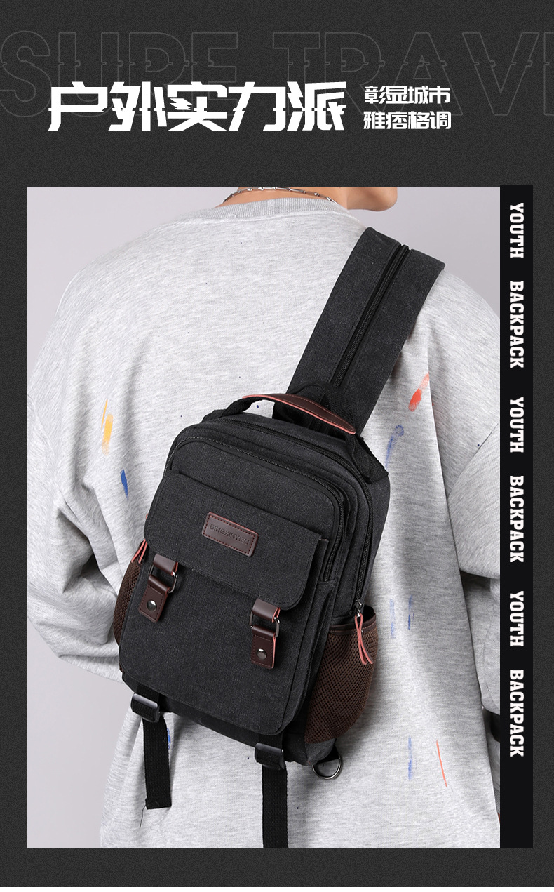 New Canvas Chest Bag Men Large – обзор и цена Canvas Backpack Casual