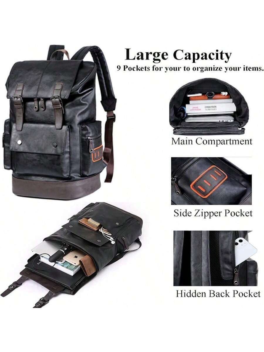 Vintage Black Leather Laptop B – обзор и цена Leather Backpack Vintage