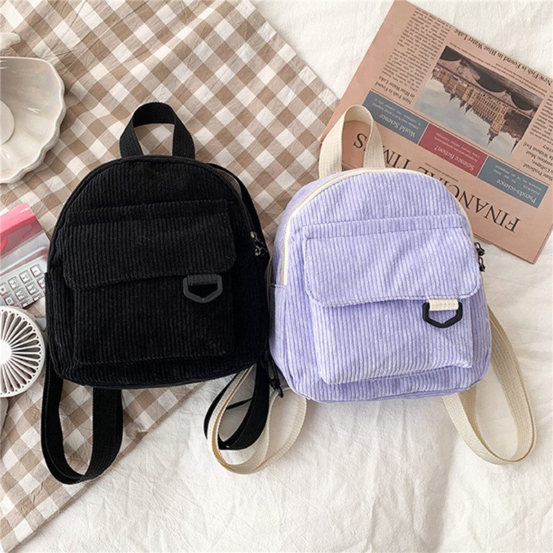 Solid Color Mini Backpack Cord – обзор и цена Fashion Backpack Women