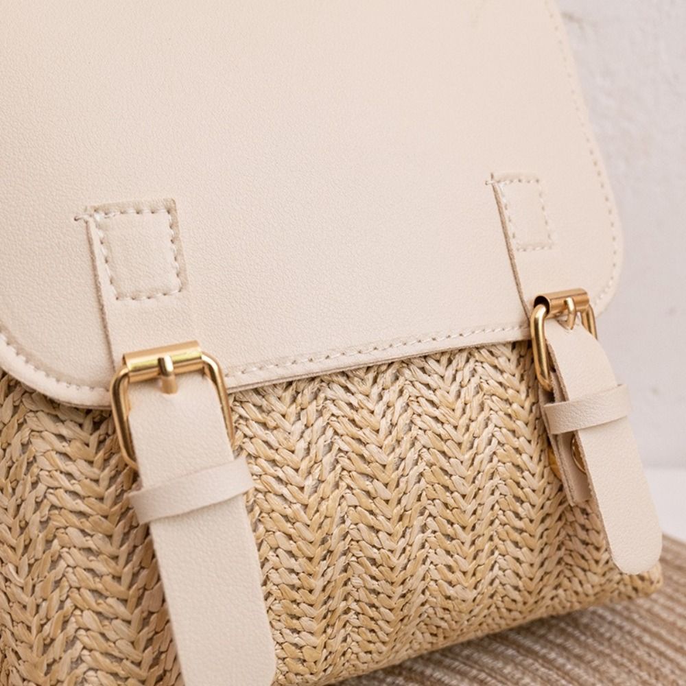 Fashion PU Leather Straw Backp – обзор и цена Leather Backpack Vintage
