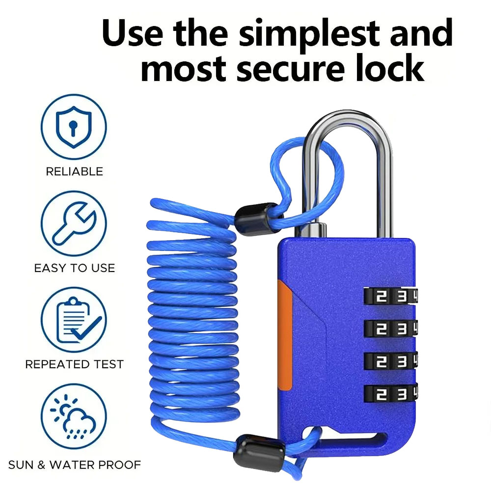 4 Digit Combination Padlock wi – обзор и цена Travel Backpack Anti Theft