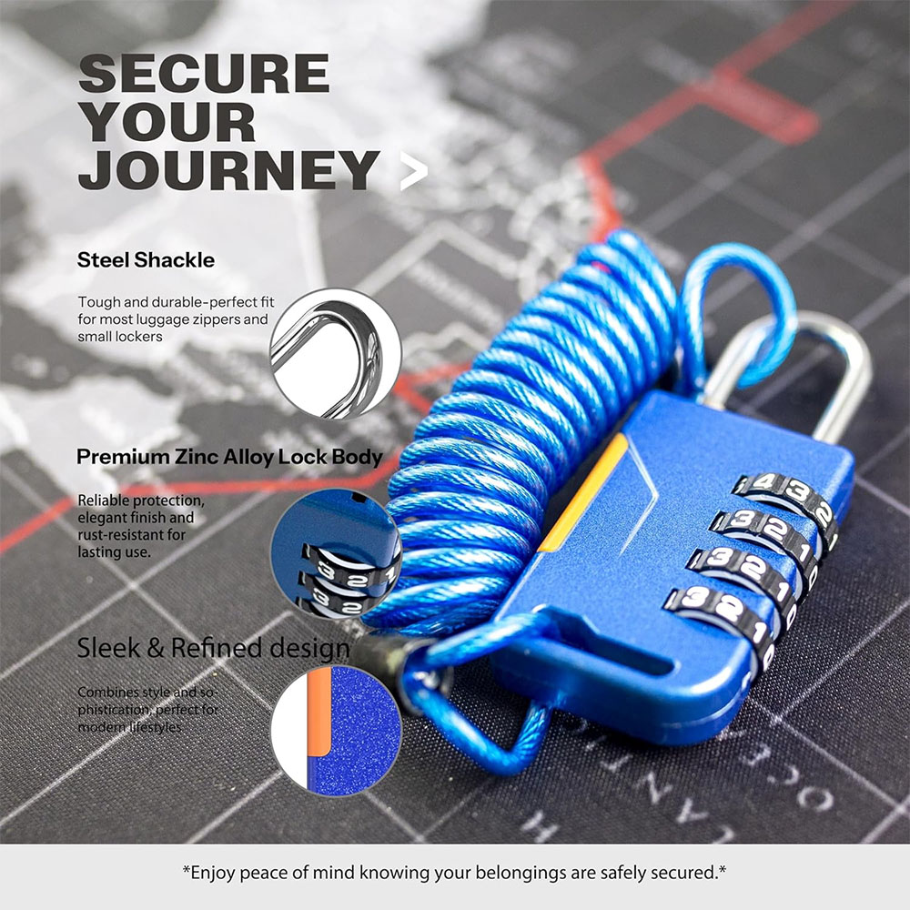 4 Digit Combination Padlock wi – обзор и цена Travel Backpack Anti Theft