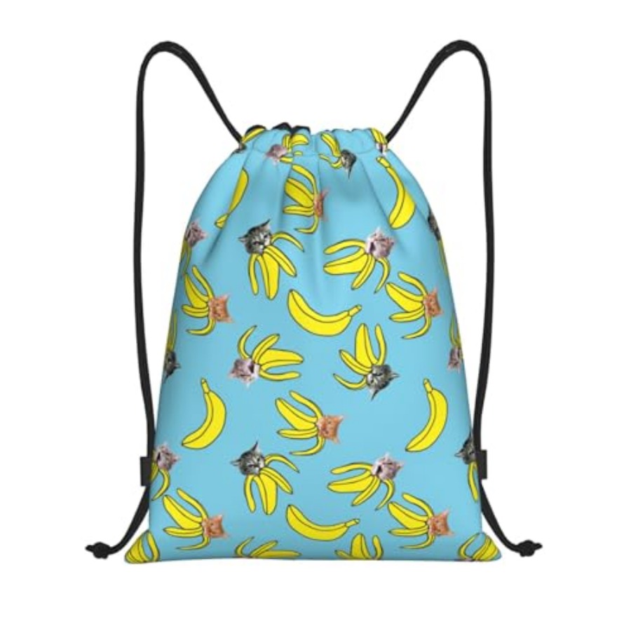 Funny Cat Banana Bananas Draws – обзор и цена Drawstring Gym Bag