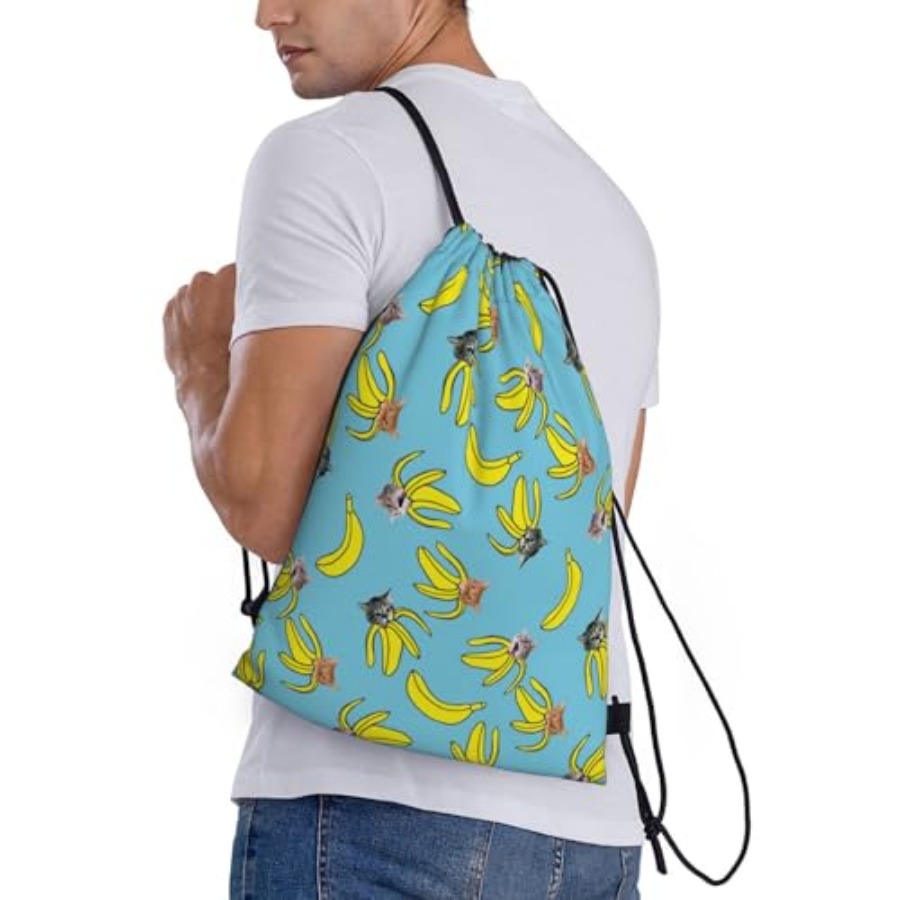 Funny Cat Banana Bananas Draws – обзор и цена Drawstring Gym Bag